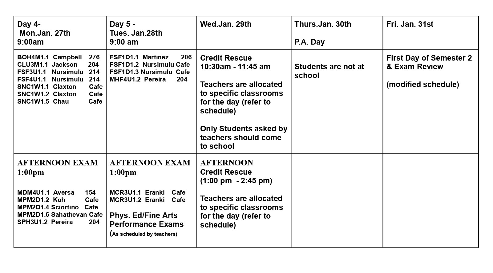 Schedule 333